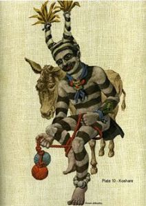 A depiction of a Pueblo koshare clown. I must admit, I might not have a thing for clowns across cultures... :-P
